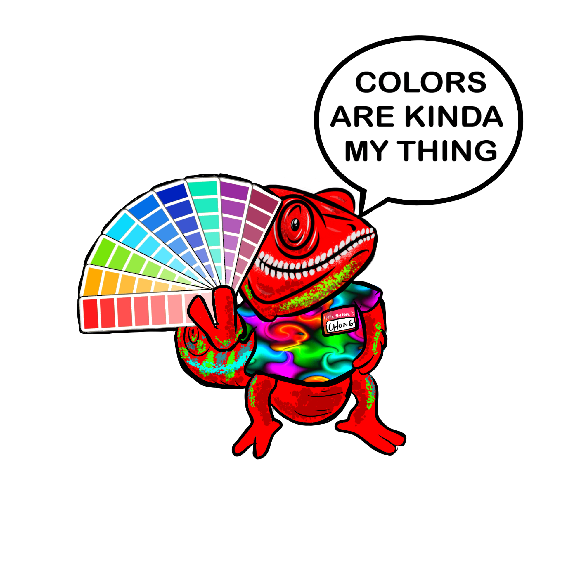 Chong the SJG Print & Design chameleon